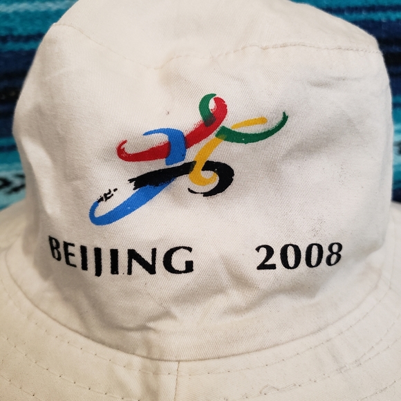 2008 Bejing Olympics White Bucket Hat - Picture 2 of 4